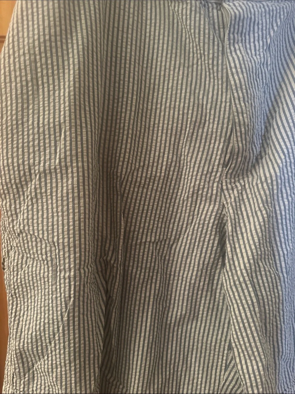 J. Crew Navy and White Striped Seersucker Shorts